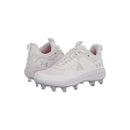 Open Box UA Women's Glyde TPU Softball Cleats-White/Silver-9.5 - lauxsportinggoods