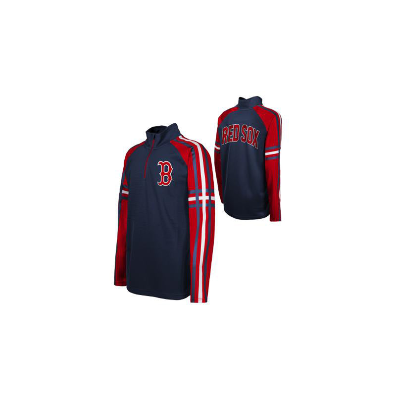 Outerstuff Boy's Boston Red Sox Third Base Blocker Half-Zip Pullover Jacket