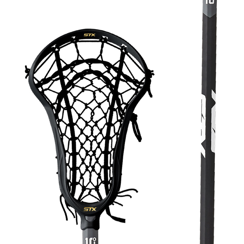 STX Women's Aria Pro Comp 10 Complete Stick Lacrosse Complete Sticks - 7/8 inch - Black