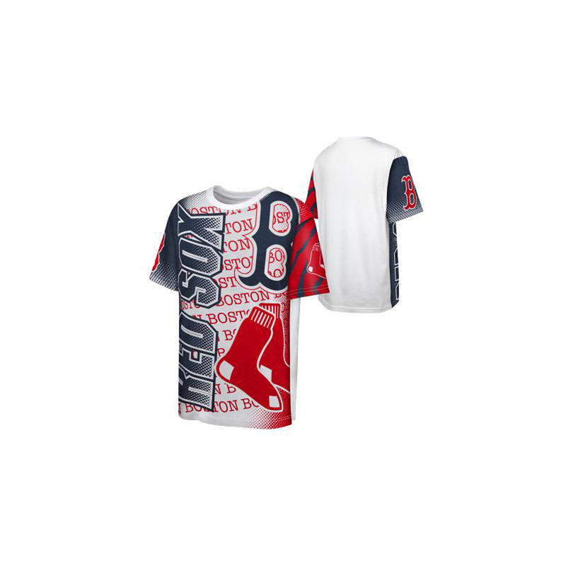 Outerstuff Boy's Boston Red Sox Impact Hit Bold Sublimated SS Tee