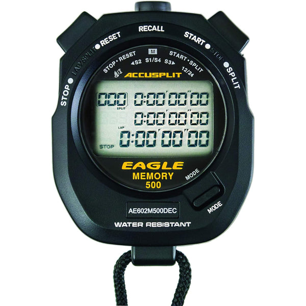 Accusplit - AE602M500DEC - 500 Memory Advanced Timing Stopwatch - lauxsportinggoods
