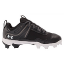 Open Box Under Armour Girl's UA Glyde RM Jr. Softball Cleats - Black/White - 3 - lauxsportinggoods