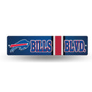 KW Textile - 4" x 16" Plastic Street Sign - NFL Buffalo Bills - lauxsportinggoods