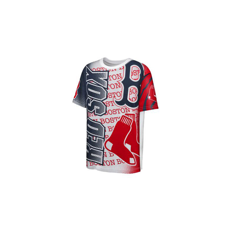 Outerstuff Boy's Boston Red Sox Impact Hit Bold Sublimated SS Tee