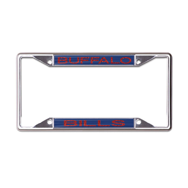 Wincraft Buffalo Bills Glitter Letters License Plate Frame S/S Metallic - lauxsportinggoods