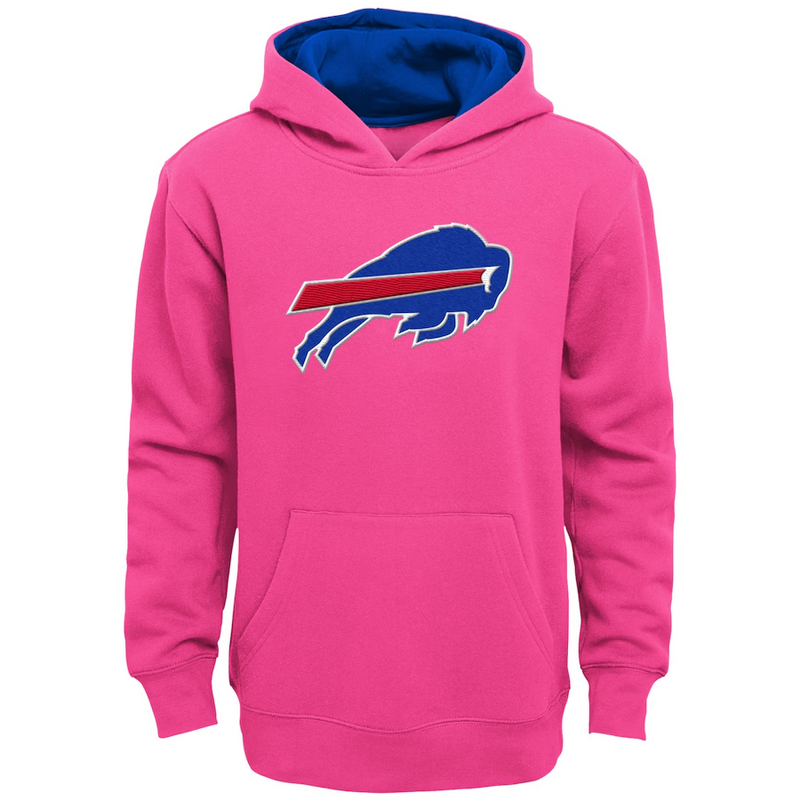 Outerstuff Girl's Buffalo Bills Prime Pullover Fleece Hoodie - Pink