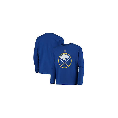 Outerstuff Boy's Buffalo Sabres Primary Logo Long Sleeve Coton Tee - lauxsportinggoods