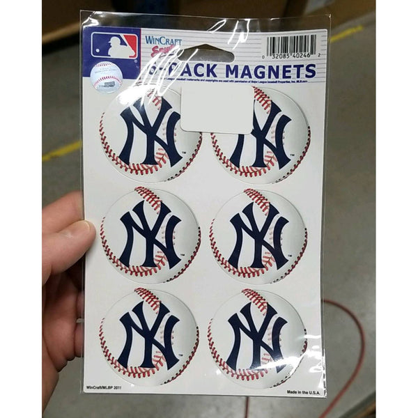 Wincraft W-4024 Yankees 6pk Magnets - lauxsportinggoods