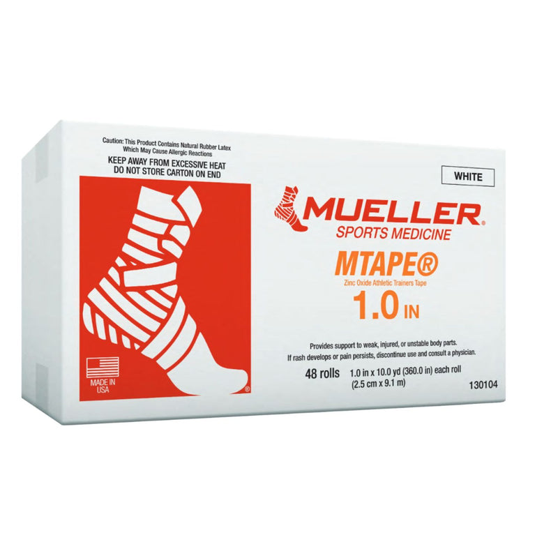 Mueller MTape Athletic Tape 1"x10 yd White - lauxsportinggoods