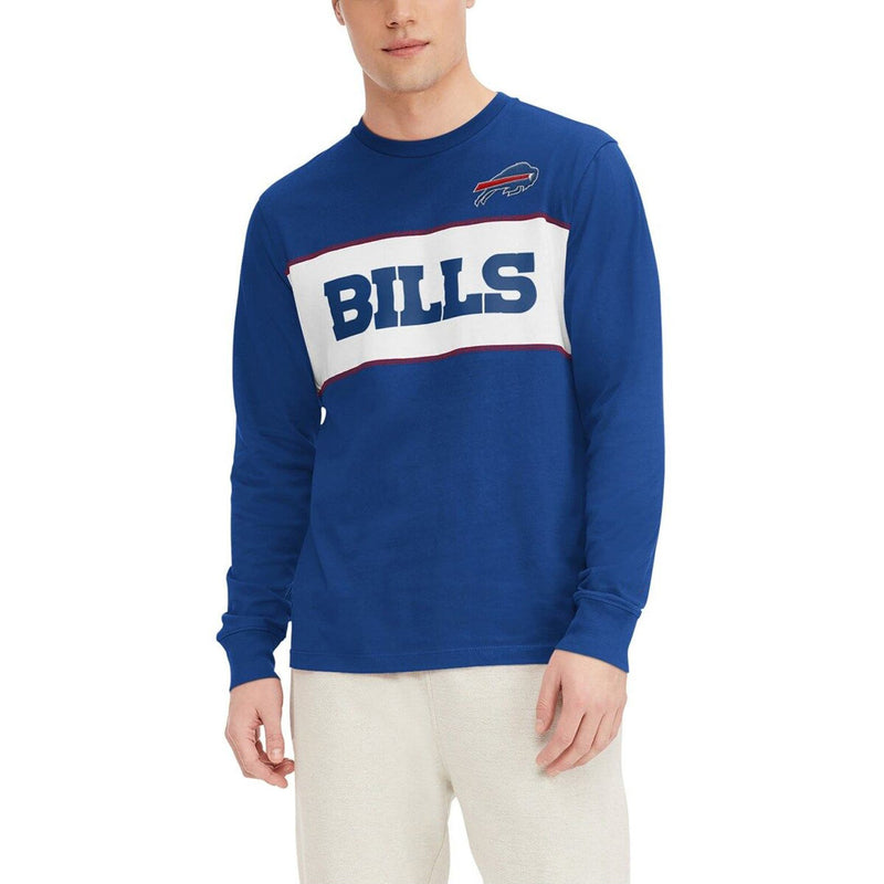 G-III Men's Royal NFL Buffalo Bills Team Wordmark Knit Pullover - Royal - lauxsportinggoods
