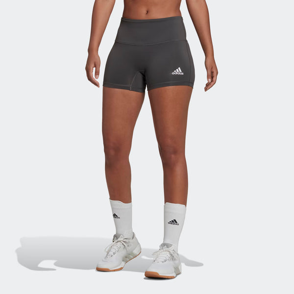 adidas Women's 4 Inch Volleyball Shorts - Team Dark Grey/White - lauxsportinggoods