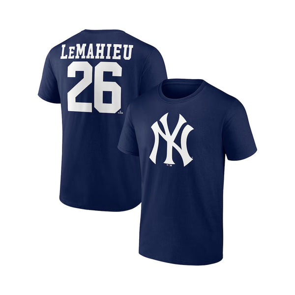 Fanatics New York Yankees Dj Lemahieu #26 Upper Player ICON N&N Tee - Navy - lauxsportinggoods