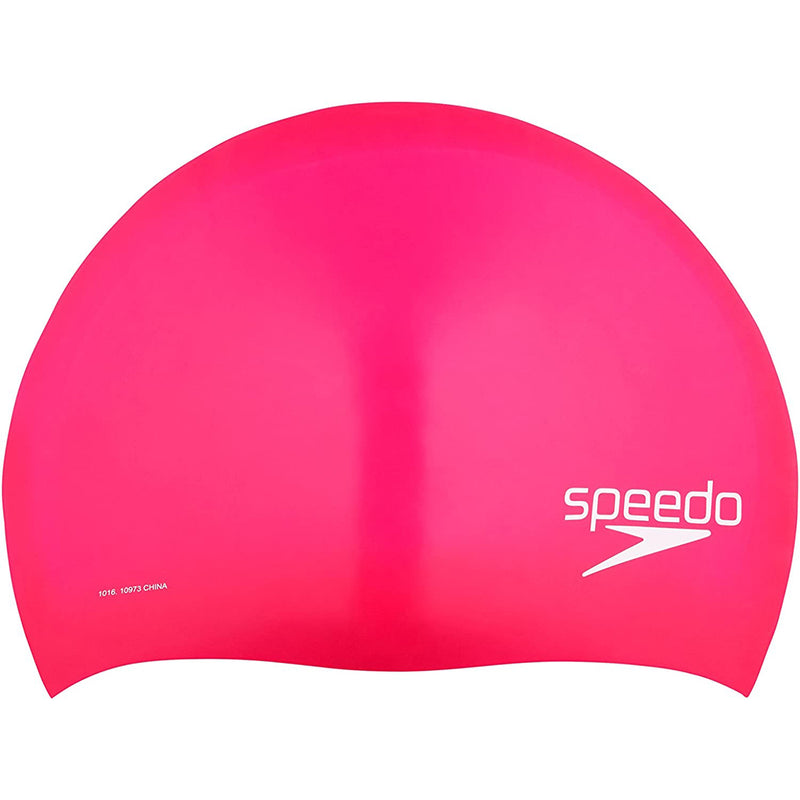 Open Box Speedo Silicone Long Hair One Size Cap - Pink - lauxsportinggoods