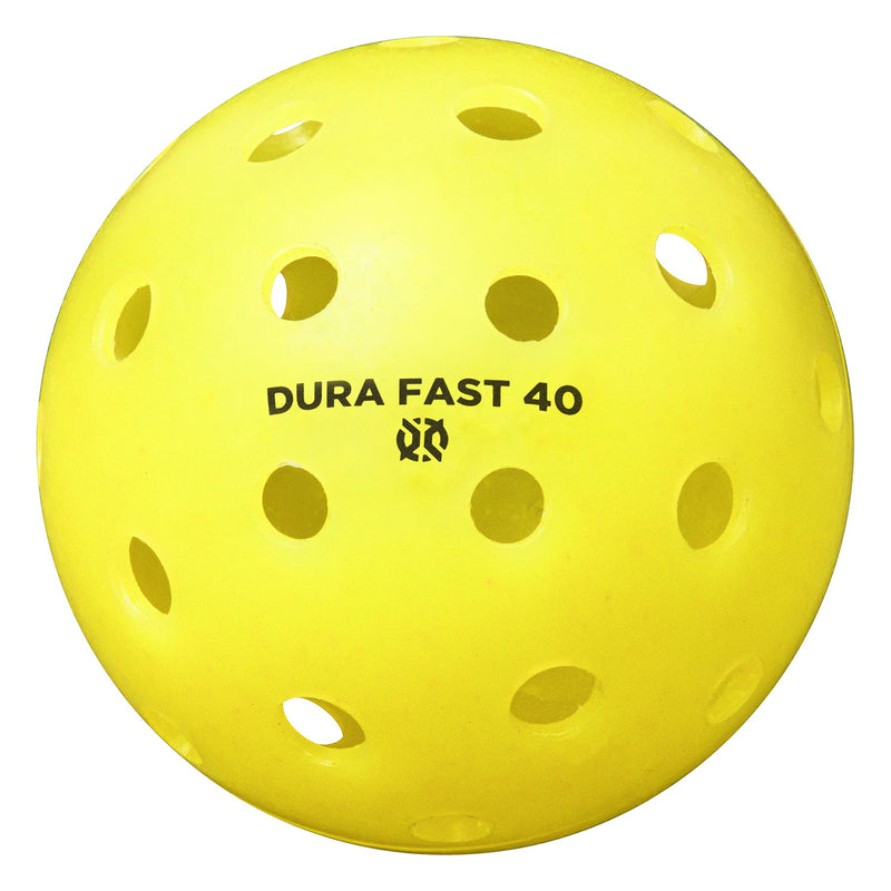 DURA Fast-40 Pickleballs - Yellow - Each - lauxsportinggoods