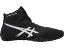 Open Box ASICS Men's Dan Gable Evo Wrestling Shoe, Black/White/Carbon, 8.5 Medium US - lauxsportinggoods