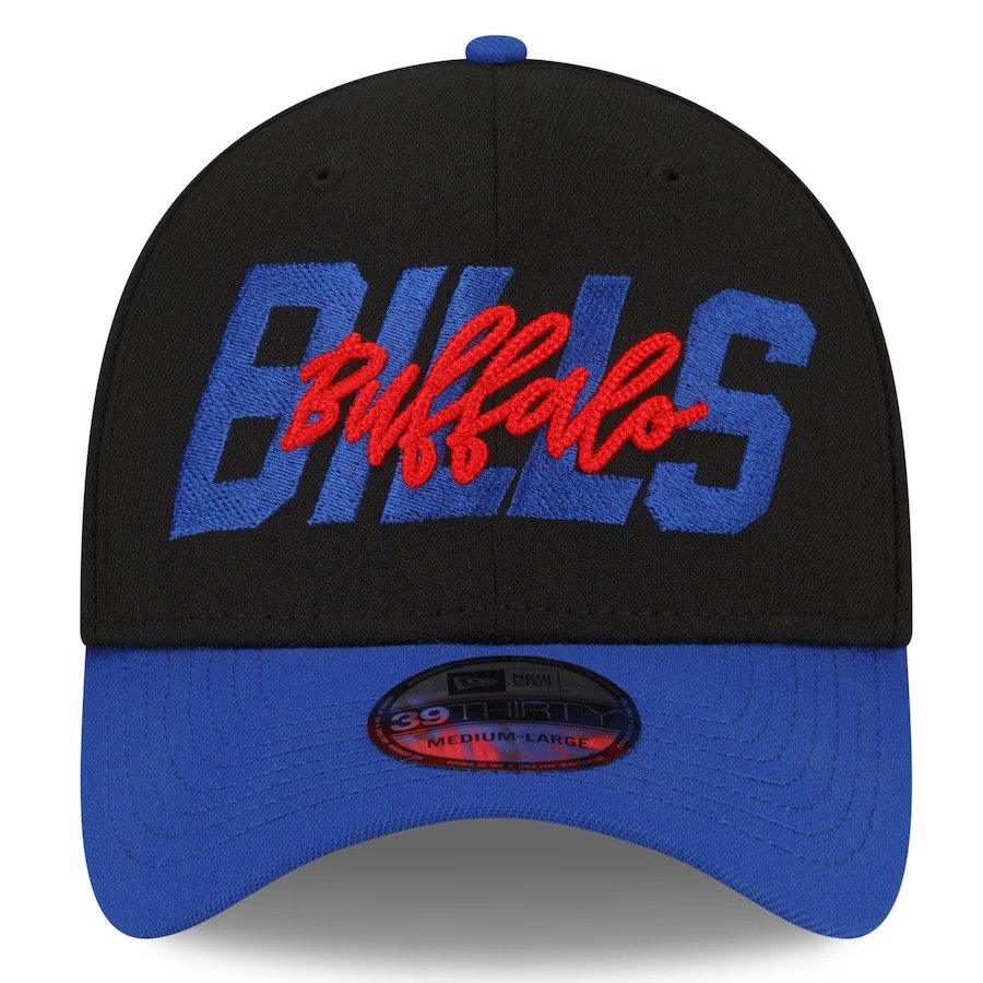 Men's New Era Black Buffalo Bills Black on Black 9FIFTY Adjustable Hat