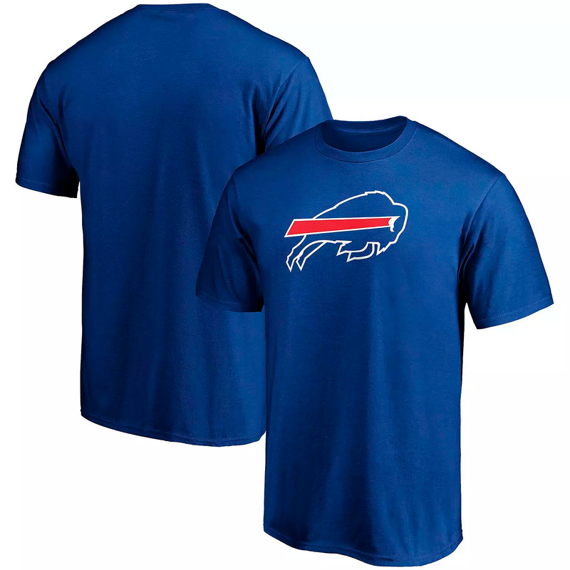 Fanatics Men's Buffalo Bills Evergreen Cotton Primary Logo S/S Tee - Deep Royal - lauxsportinggoods