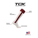 Open Box TCK Sports Premium Baseball/Softball Stirrup Socks-Medium-Maroon/White - Set Of 3 - lauxsportinggoods