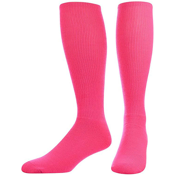 Twin City Team Sock TSR11-HPK Solid Adult Shoe Size 6-9 Hot Pink - lauxsportinggoods