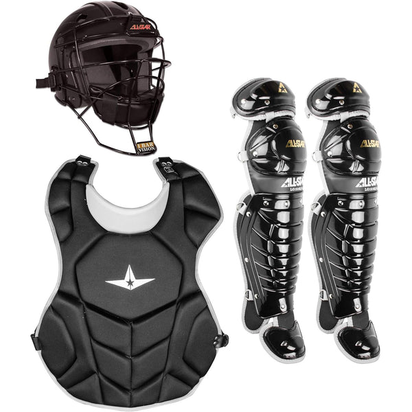 All-Star League Series T Ball Catchers Gear Set - NOCSAE Approved - Black - lauxsportinggoods