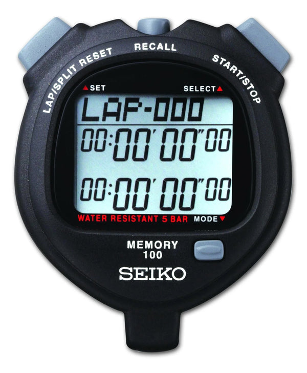 Seiko 100 Lap Memory For Sports In General - Black - lauxsportinggoods