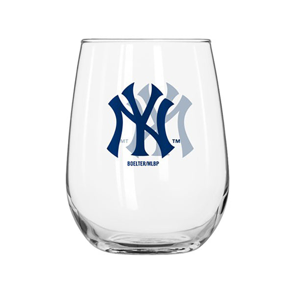 KW Textile New York Yankees Stemless Wine Glass - 16 Oz - lauxsportinggoods