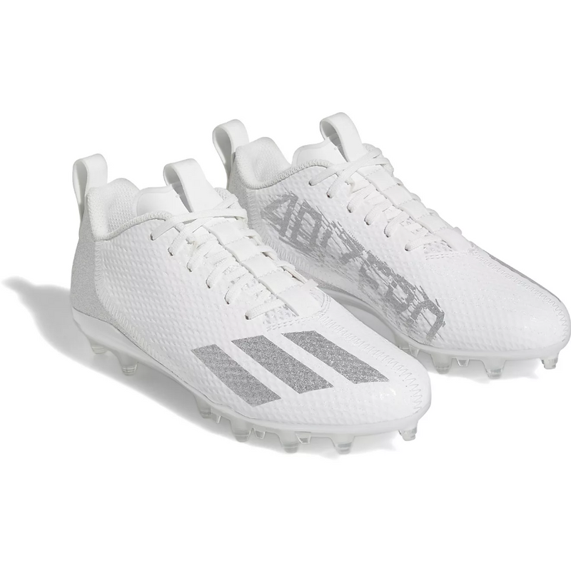 Adidas Adizero Spark Football Cleats - White/Silver - lauxsportinggoods