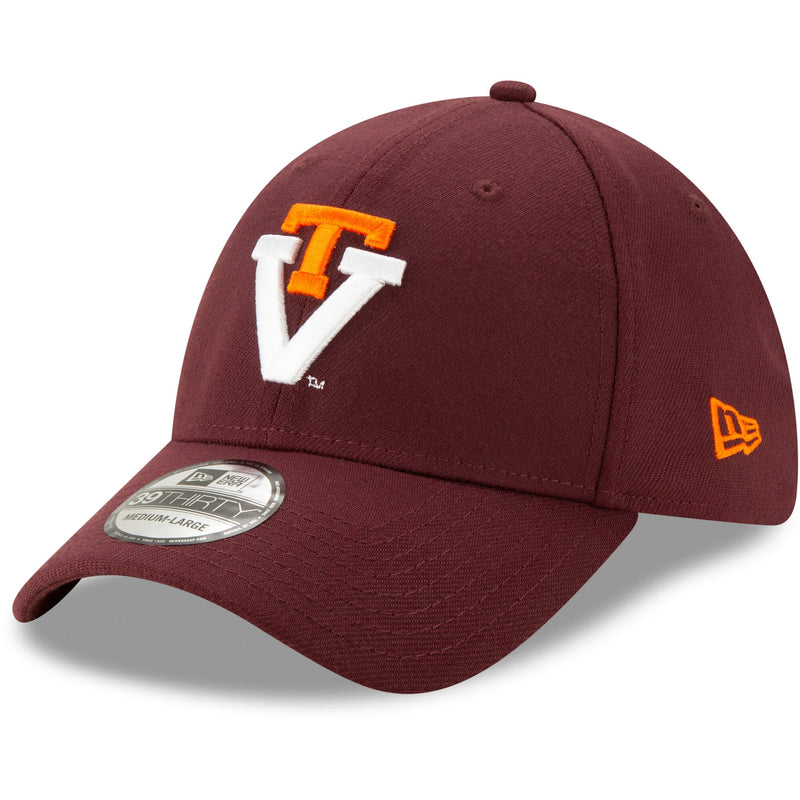 Men's New Era Maroon Virginia Tech Hokies Throwback 39THIRTY Flex Hat - lauxsportinggoods