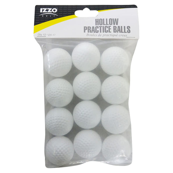Izzo White Dimple Practice Balls - 12 Pack - lauxsportinggoods