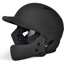 Used Champro HX Gamer Plus Bsbll Helmet w/Flap-BLACK BODY-MATTE-Senior - lauxsportinggoods