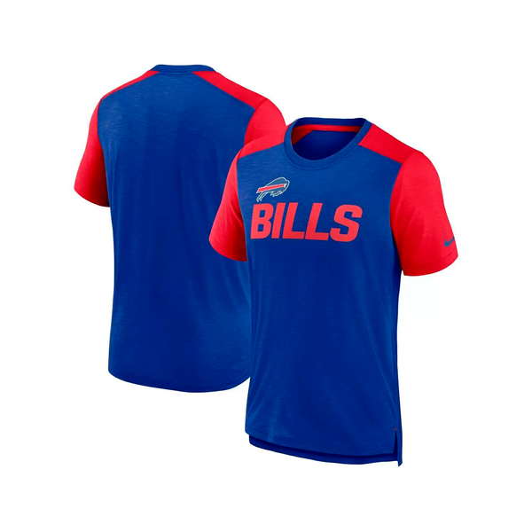Nike Men's NFL Buffalo Bills Team Slub Short Sleeve Tee - Royal/Red - lauxsportinggoods