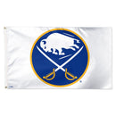 Wincraft Buffalo Sabres Deluxe Flag - 3 ft X 5 ft - White - lauxsportinggoods
