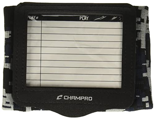 Open Box CHAMPRO Triple Wristband Playbook, Adult, Camo Navy (AF50CNY) - lauxsportinggoods