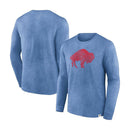 Fanatics Men's Buffalo Bills Heritage Snow Wash Crew Neck L/S Tee - lauxsportinggoods