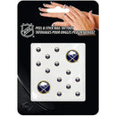 NHL Buffalo Sabres Nail Tattoos, Set of 12 Plus 2 Face Tattoos - lauxsportinggoods