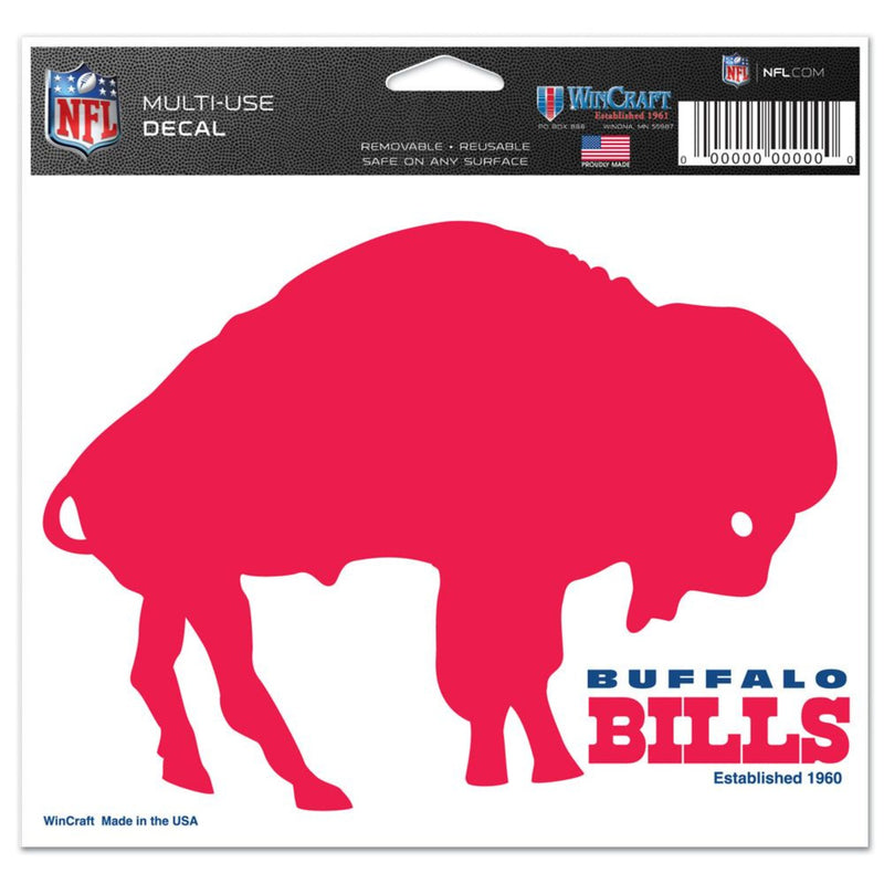 Wincraft Buffalo Bills / Classic Logo Multi-Use Decal -Clear Bckrgd 5" x 6" - lauxsportinggoods