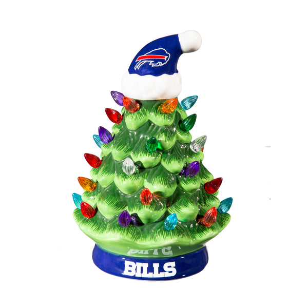 Evergreen Buffalo Bills LED Ceramic Christmas Tree 8 Inch - lauxsportinggoods