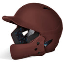 Used Champro HX Gamer Plus Bsbll Helmet w/Flap-MAROON BODY-MATTE-Junior - lauxsportinggoods