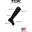 Open Box TCK Sports Prosport Performance Over-Calf Tube Socks-Medium-Black - lauxsportinggoods
