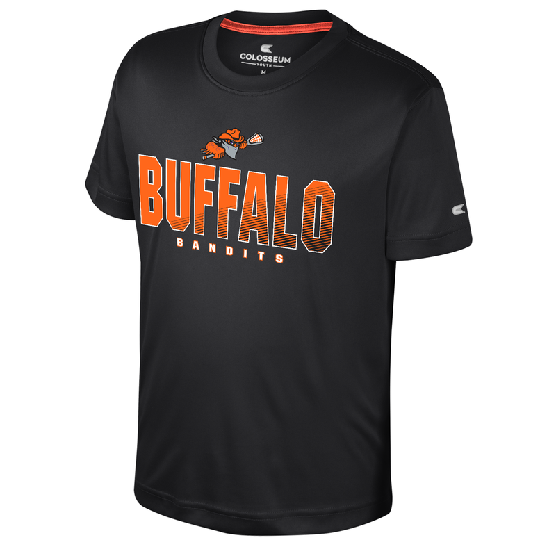 Colosseum Youth Buffalo Bandits Hargrove Short Sleeve Tee - Black/Orange - lauxsportinggoods