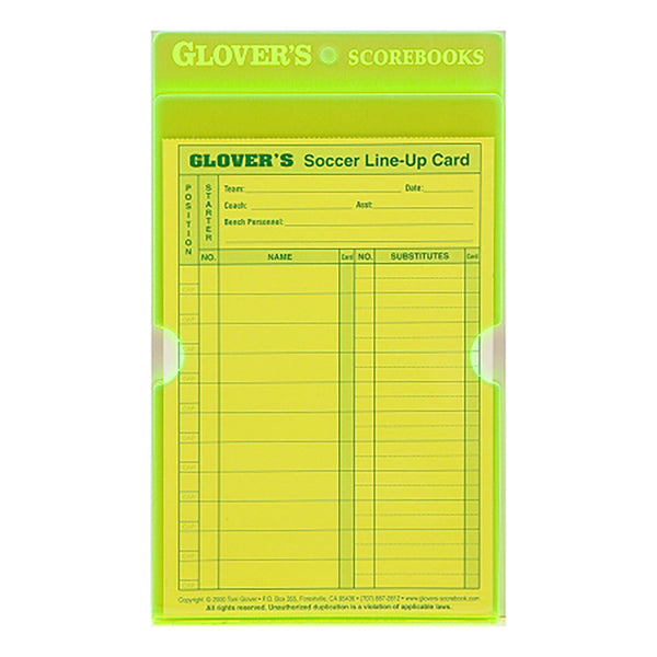 Glover's Scorebooks Acrylic Line-Up Card Holder (Fits Line-Up Card) - lauxsportinggoods