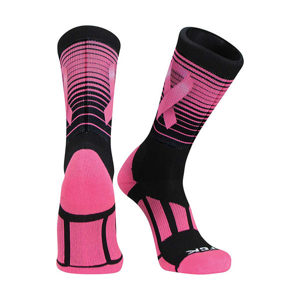 TCK Sports Stripes Aware Socks - Black/Hot Pink - lauxsportinggoods