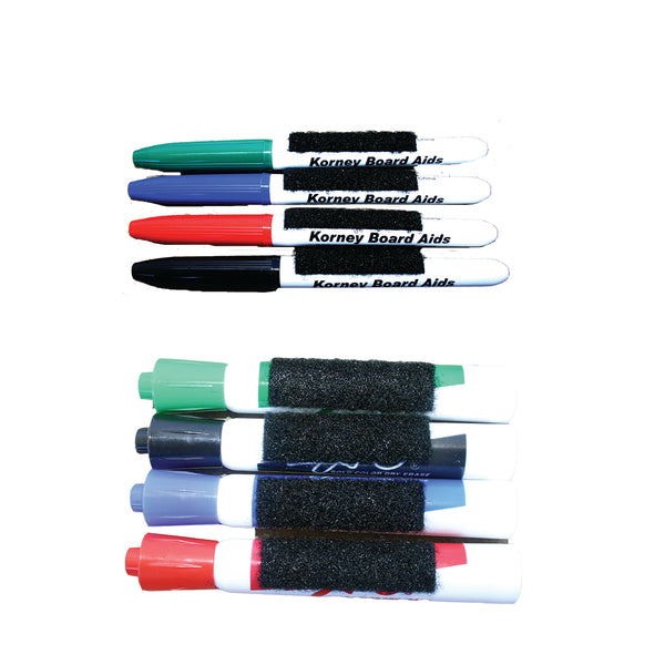 KBA Fine Point Dry Erase Markers - 4 Pack,(Blue, Red, Black, Green) - lauxsportinggoods