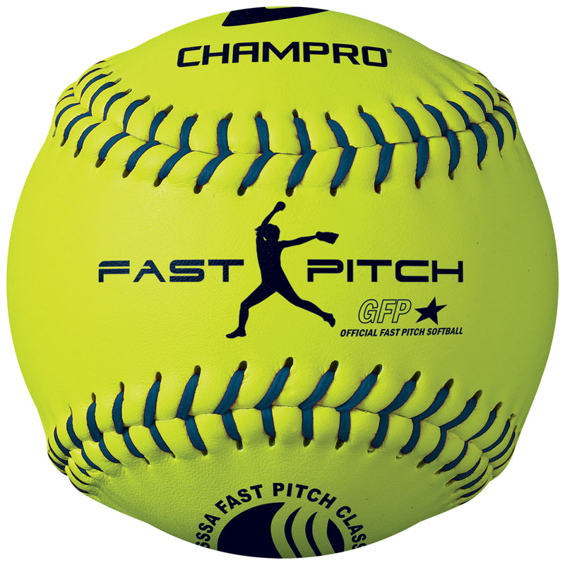 Champro Synthetic USSSA Fast Pitch Ball-Optic Yellow-12-Inch (12 Pack) - lauxsportinggoods