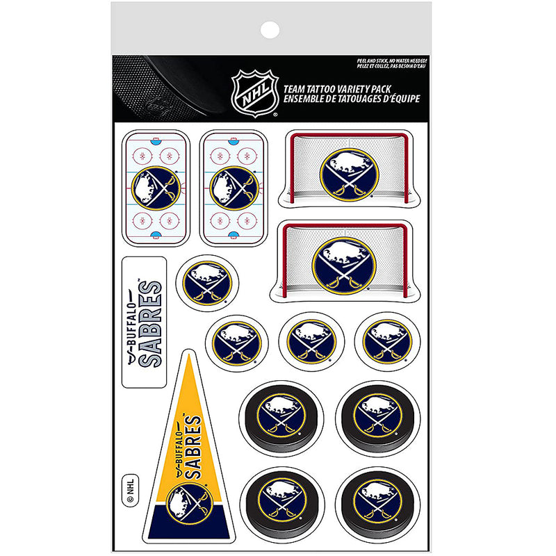 NHL Buffalo Sabres Die Cut Tattoo Variety Pack - lauxsportinggoods