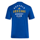 Adidas Men's Buffalo Sabres Short Sleeve Blend Tee - Royal - lauxsportinggoods