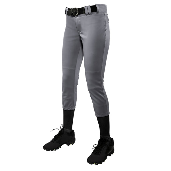 Used Champro Women's Low-Rise Polyester Softball Pant-Medium-Grey - lauxsportinggoods