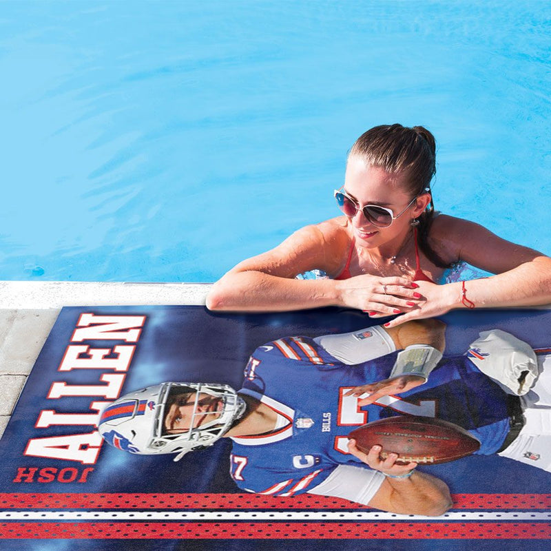 Wincraft Buffalo Bills Spectra Beach Towel 30" x 60" Josh Allen - lauxsportinggoods
