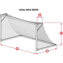 Kwik Goal Fusion® 120 Net, 8H x 24W x 3D x 4 1/2B, 120mm mesh, Solid Braid Knotless - lauxsportinggoods