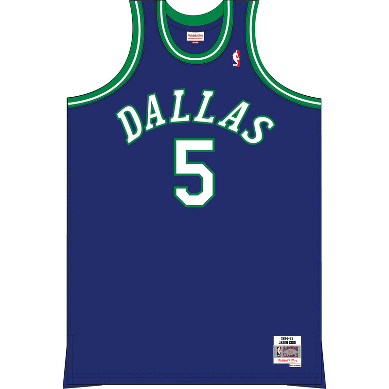 Mitchell & Ness NBA Dallas Mavericks 94 Jason Kidd Swingman Road Jersey - Royal - lauxsportinggoods